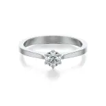 Pierścionek z białego złota z diamentem AJPZ_097